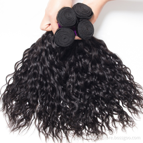 Hot Sale Hair Accessory Mink Silky Indian Hair Water Wave Curly Bundles Raw Virgin Hair